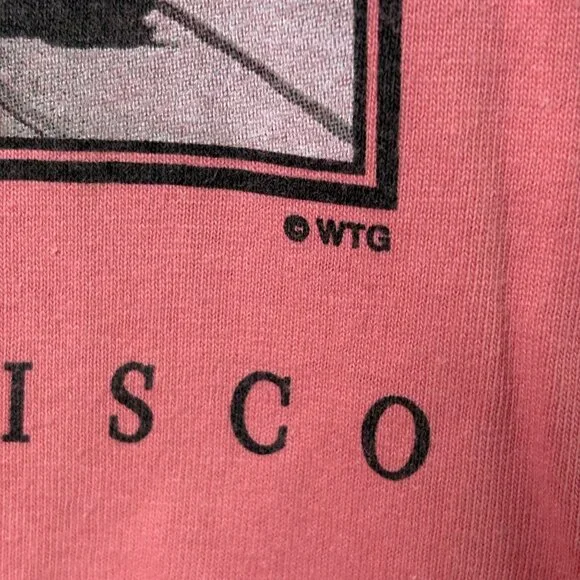 TSC West Heavy Weight T Shirt San Francisco Cable Car Size XL Pink Cotton - Picture 4 of 11